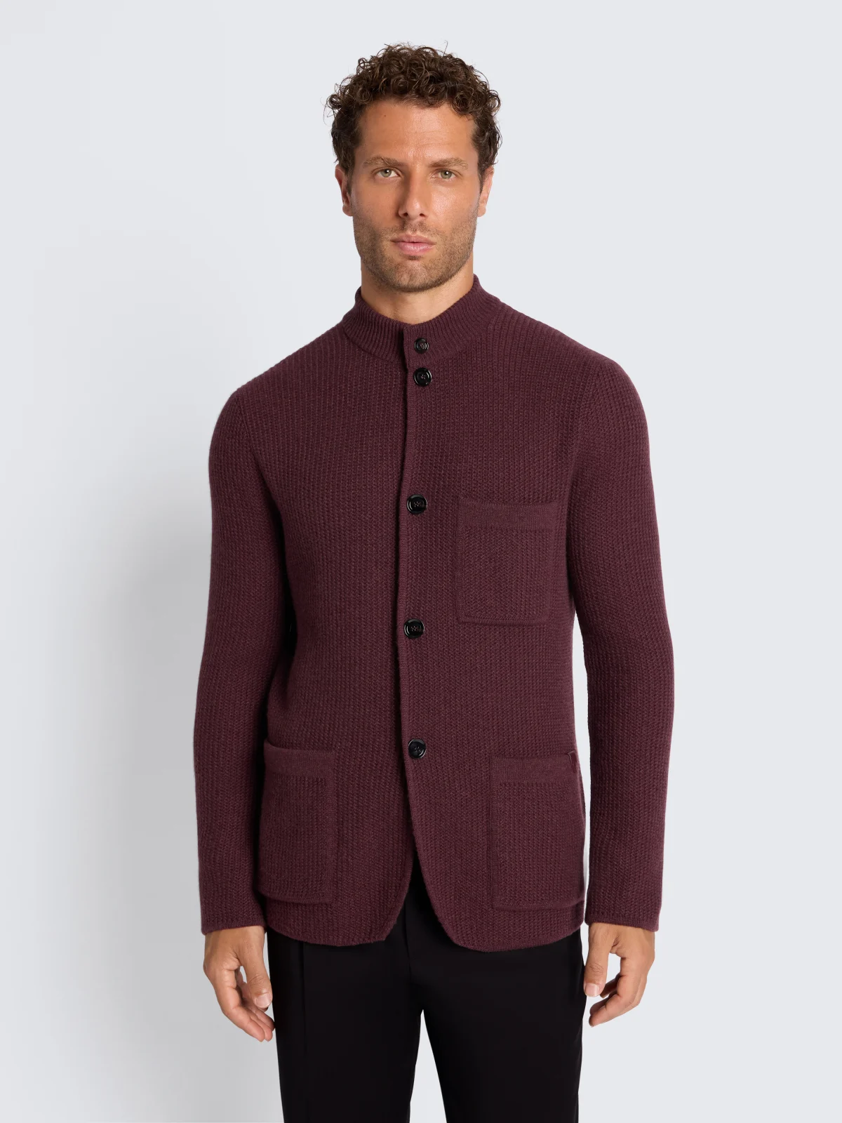 Áo khoác cashmere Bordeaux - Brioni, ảnh chi tiết cùng mẫu