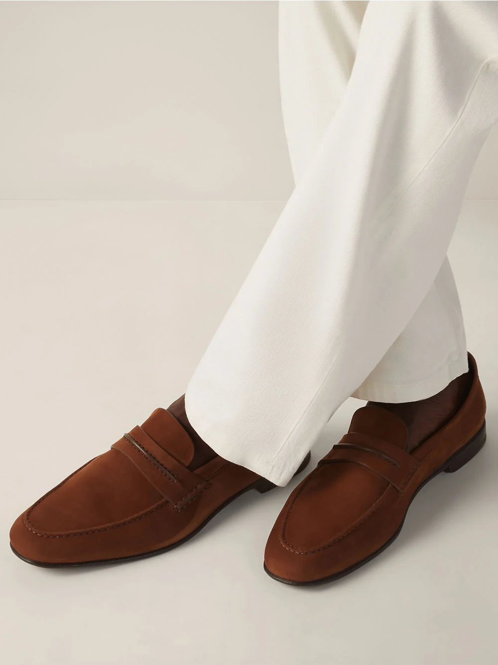 Mocassin SECONDSKIN nâu nhạt - ZEGNA, ảnh chi tiết cùng mẫu