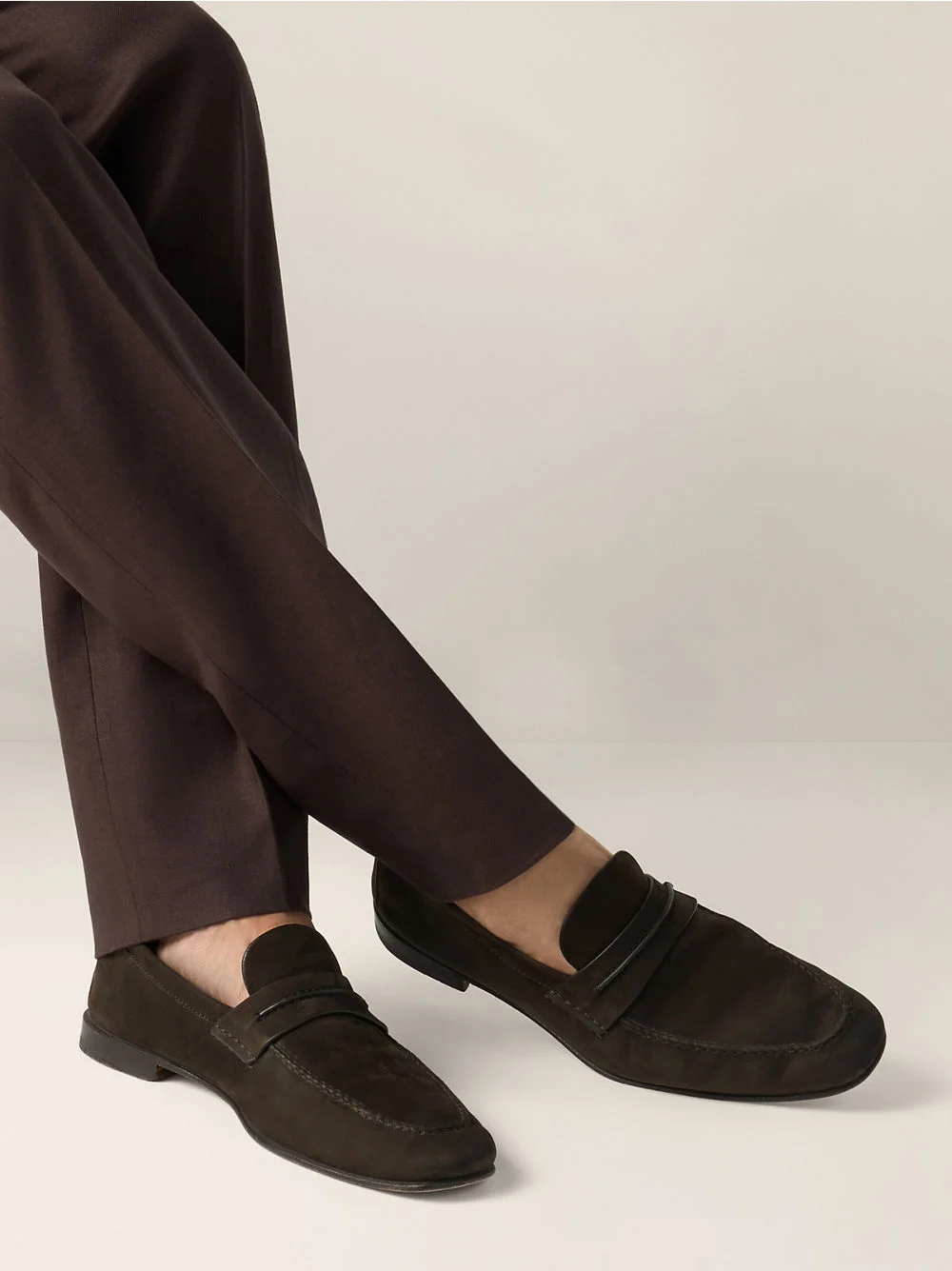 Mocassin SECONDSKIN nâu đậm - ZEGNA, ảnh chi tiết cùng mẫu