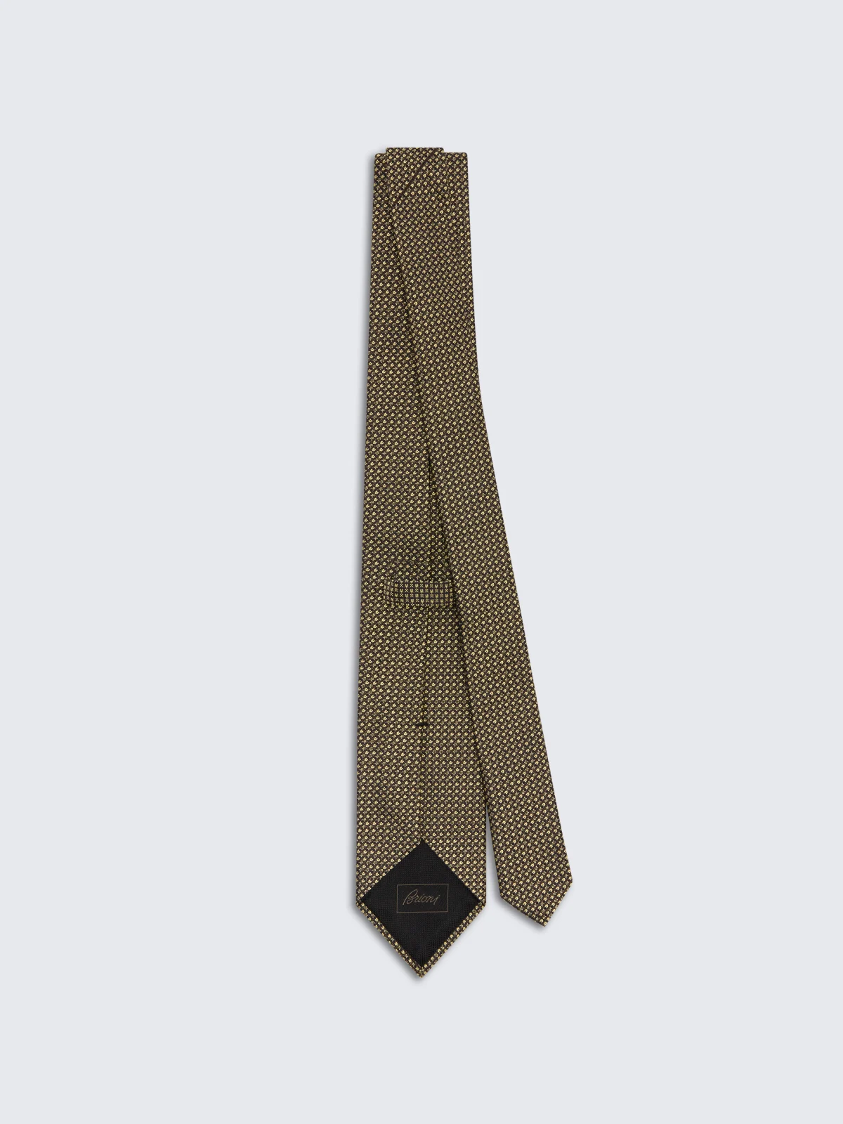 Cà vạt nâu và vàng - Brioni, ảnh chi tiết cùng mẫu