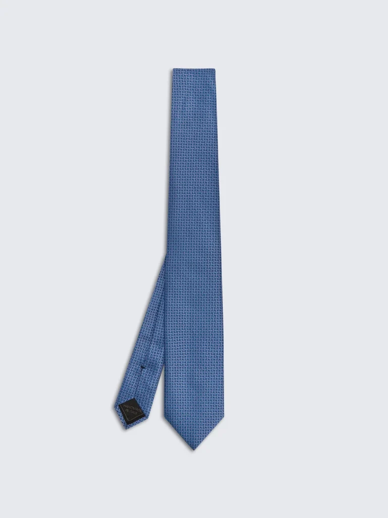 Cà vạt jacquard xanh royal - Brioni, ảnh tổng thể