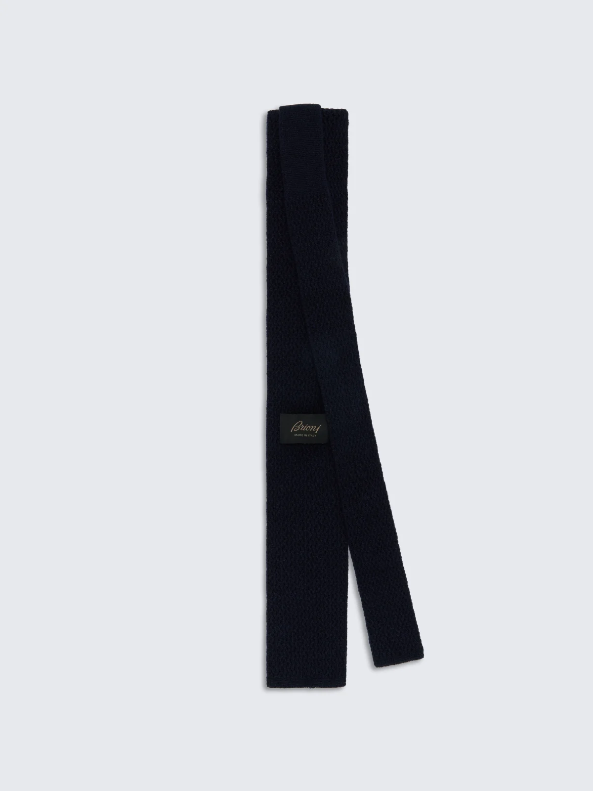 Cà vạt cashmere xanh midnight - Brioni, ảnh chi tiết cùng mẫu