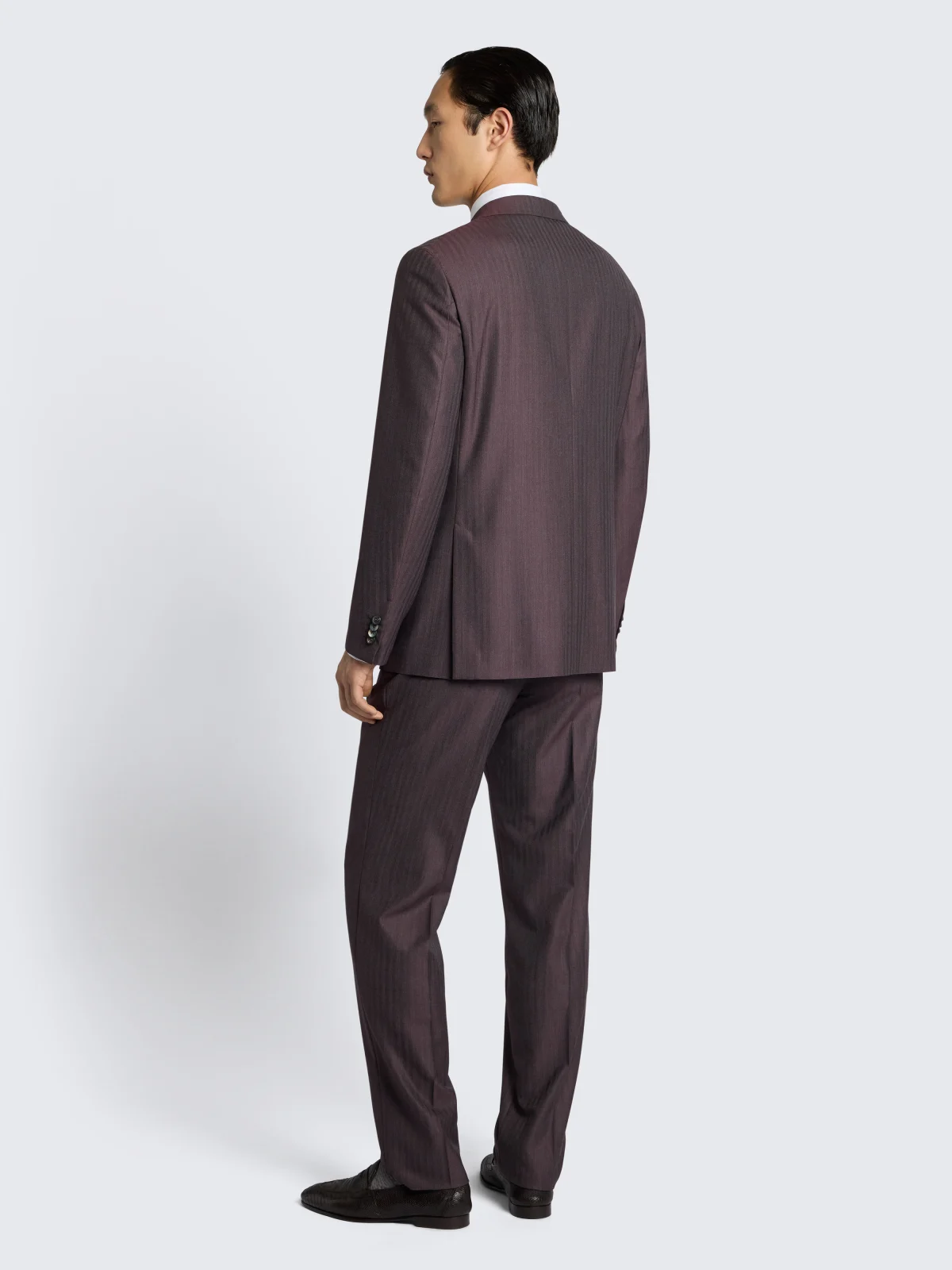 Suit Plume tím herringbone - Brioni, ảnh chi tiết cùng mẫu