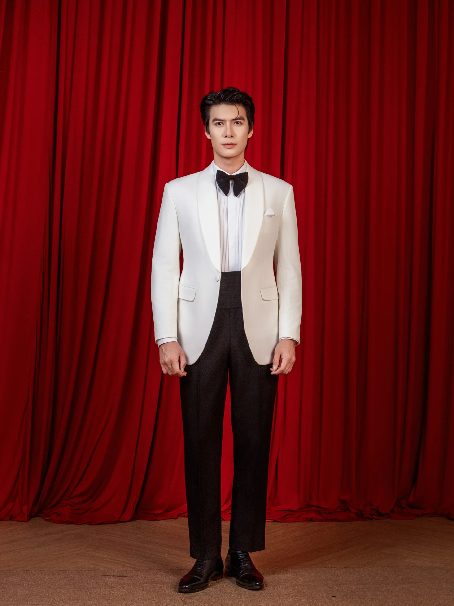 Dinner Jacket Ivory Cổ Shawl