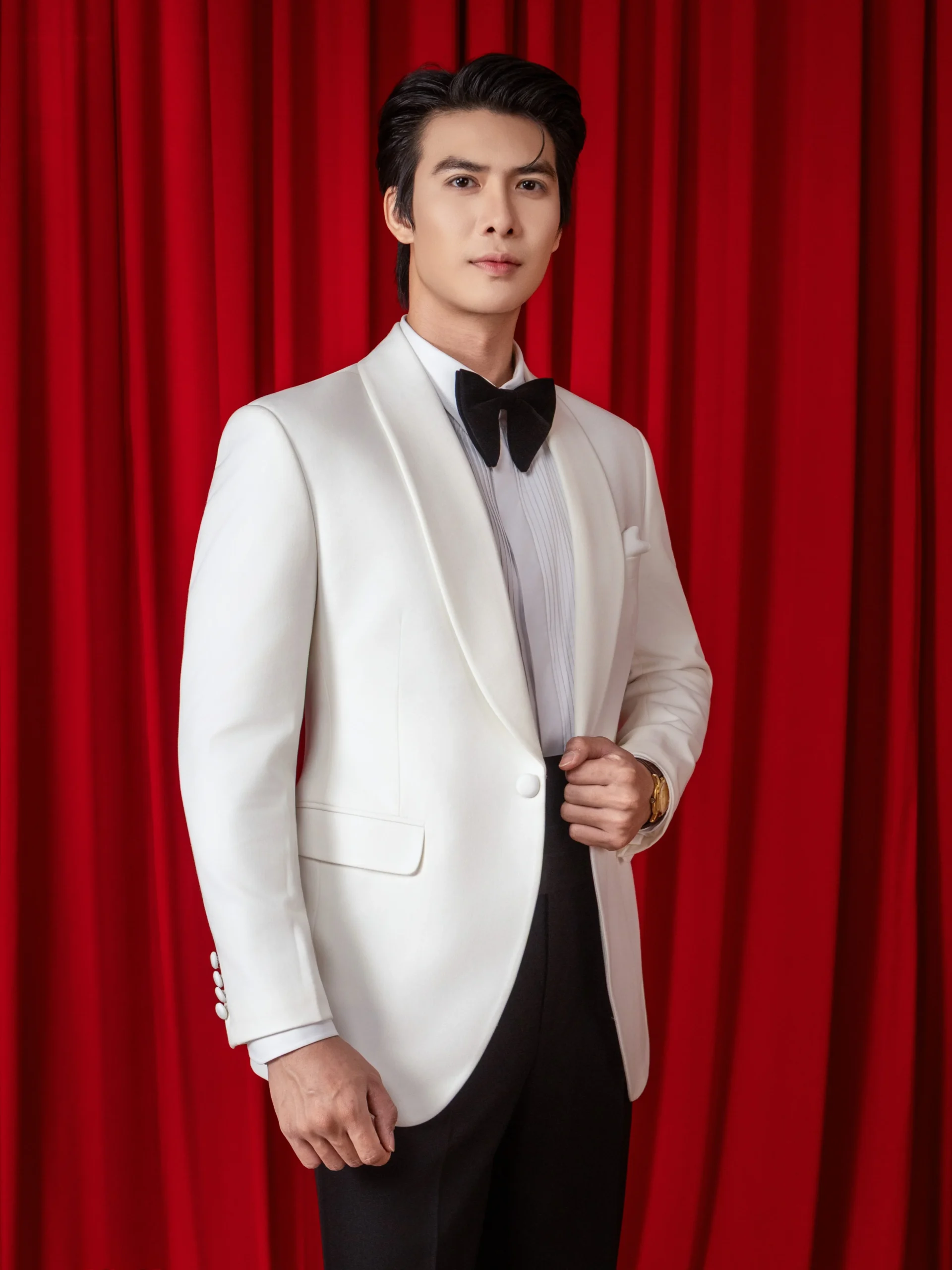 Dinner Jacket Ivory Cổ Shawl