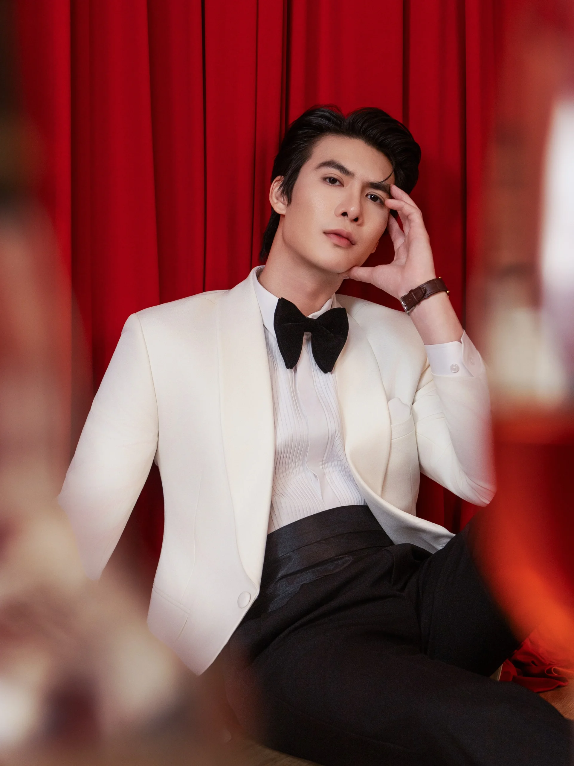 Dinner Jacket Ivory Cổ Shawl